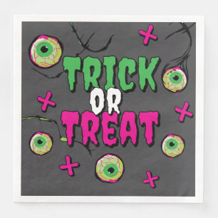 Tick or Treat! Funky Scary Cute Spooky Zombie  Napkin
