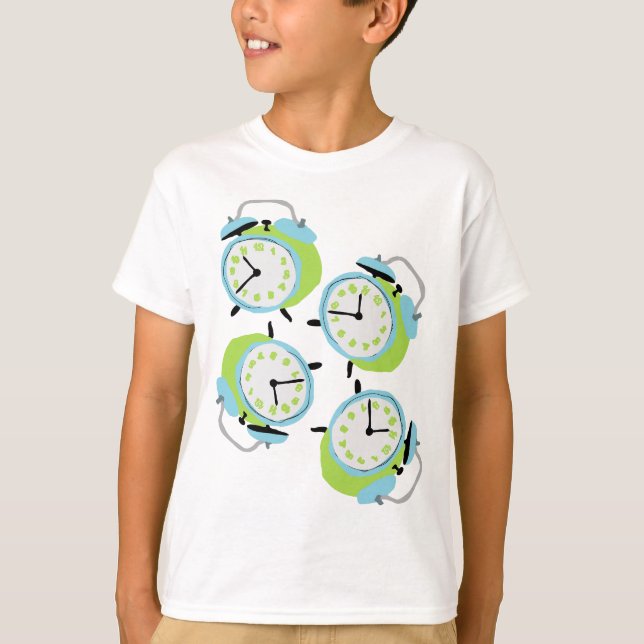 Tick tock quirky alarm clocks T-Shirt (Front)