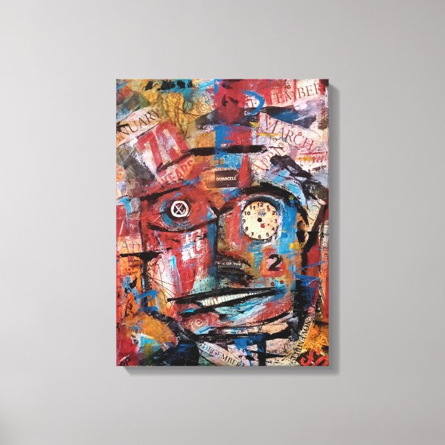 "Tick Tock" Stretched Canvas Print (Front)