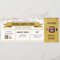 Ticket Football theme Bar Mitzvah