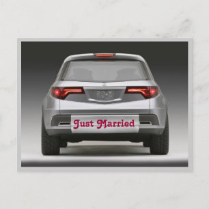 Ticket just Getrouwd Announcement Postcard