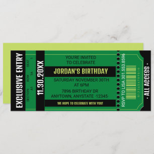 Ticket Party Invitation Any Event Invitation