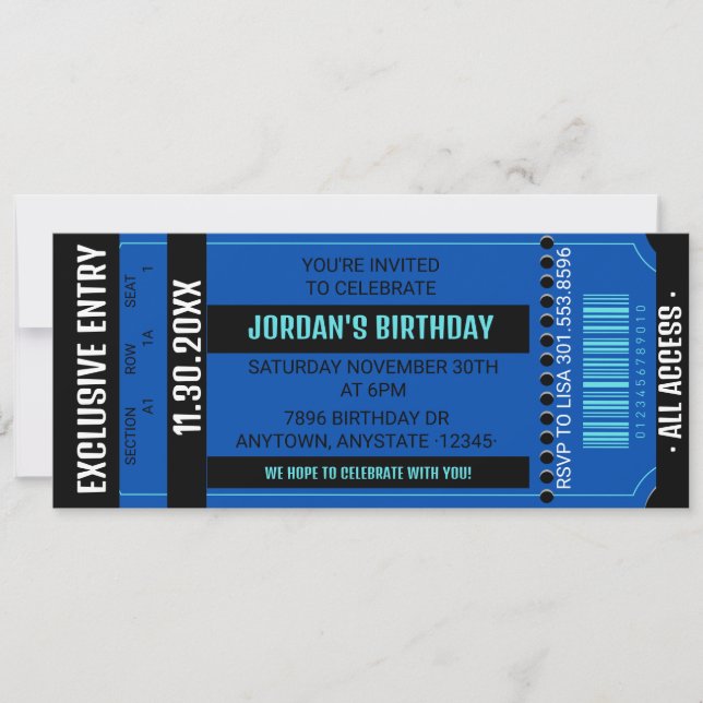Ticket Party Invitation | Any Event Invitation (Front)