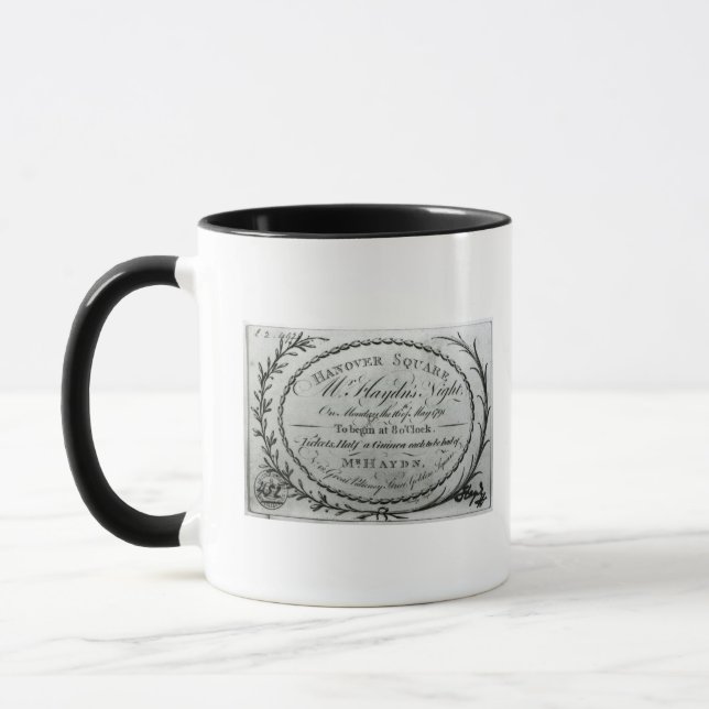 Ticket to 'Mr. Haydn's Night' in Hanover Mug (Left)