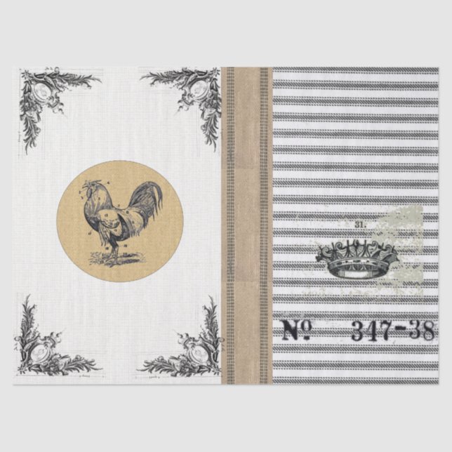 Ticking Jute chicken Tissue Pape Paper (Front)