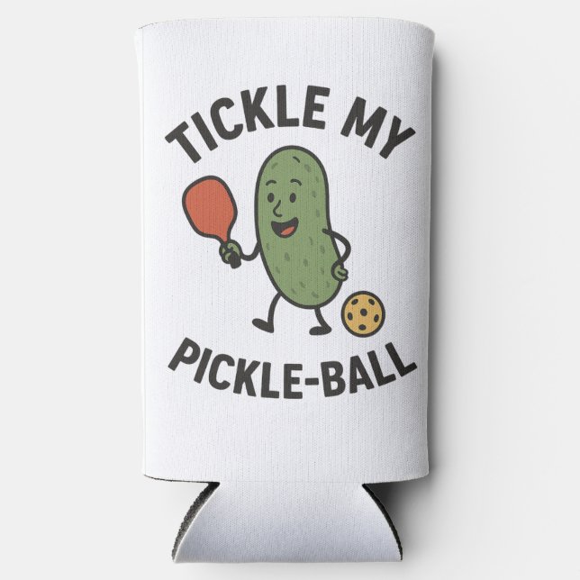 Tickle my Pickle ball Seltzer Can Cooler (Front)