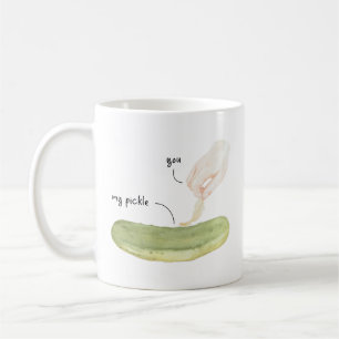 Tickle My Pickle Funny Watercolor Art Coffee Mug