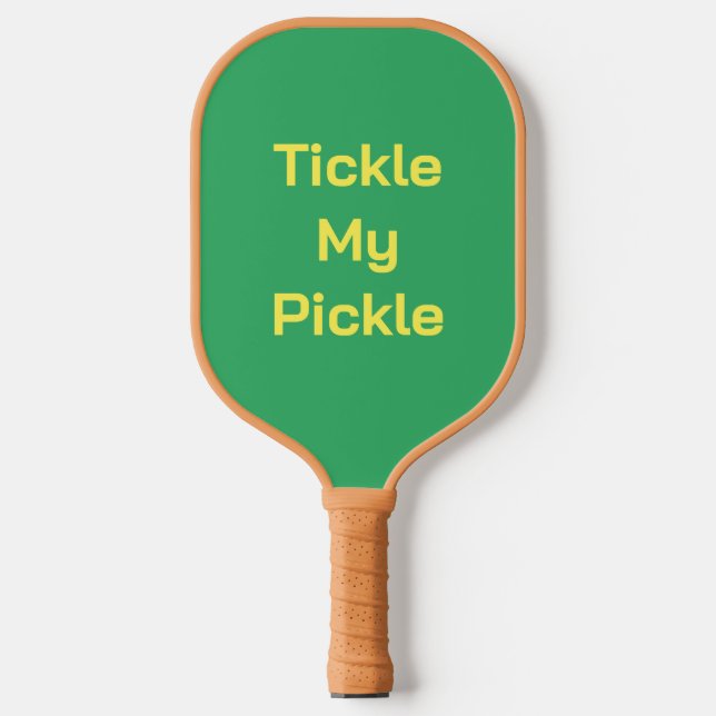Tickle My Pickle Green Pickleball Paddle (Front)