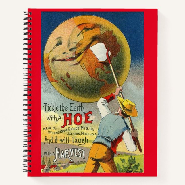 Tickle the Earth - Victorian trade card Notebook (Front)