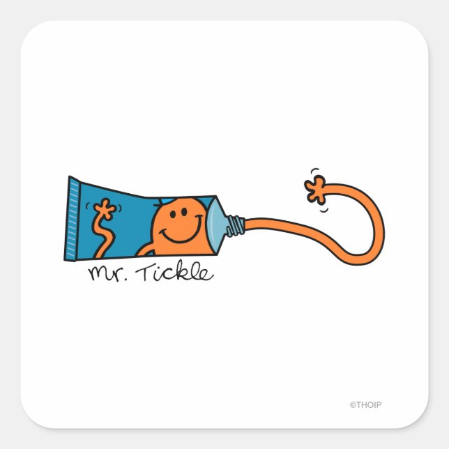 Tickle Toothpaste Square Sticker (Front)