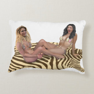 TICKLE WRESTLING BABES DECORATIVE CUSHION