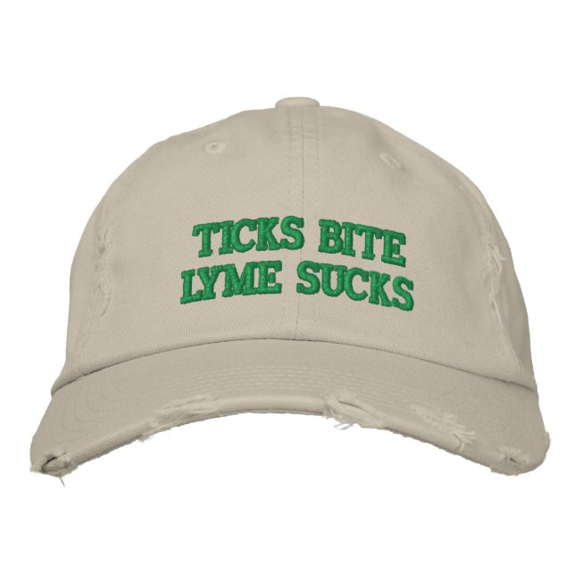 Ticks Bite Embroidered Hat (Front)