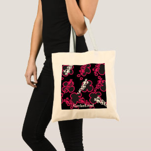 TicTacToe GeckoLand Pink&White Tote Bag