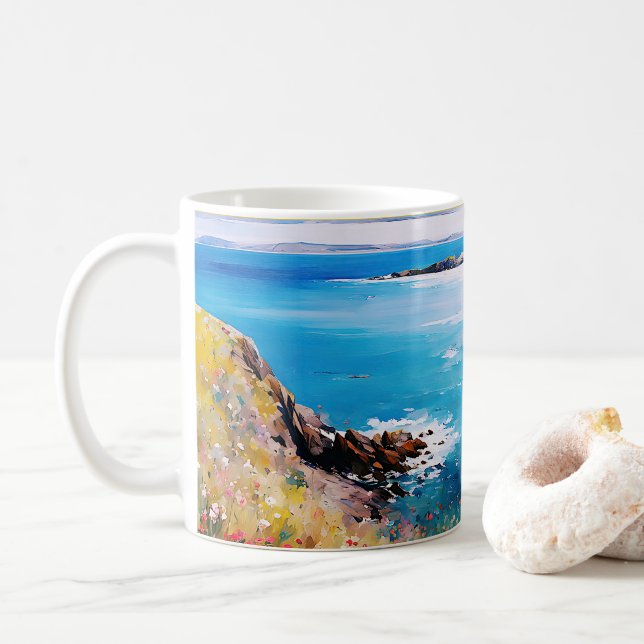 Tidal Dreams and Meadow Breezes      Coffee Mug (With Donut)