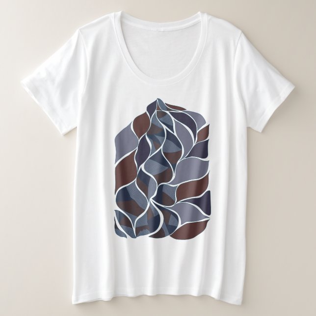 Tidal Echoes – Abstract Earth-Tone Art Tee | KRAAL (Design Front)
