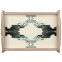 Tidal Echoes — Abstract Fluid Ink Pattern