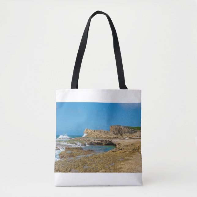 Tidal Pools and Rock Ledges of Punta Las Tunas Tote Bag (Front)