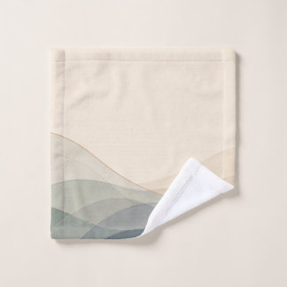 Tidal Veil Sea Glass Coastal Bathroom Towel Set