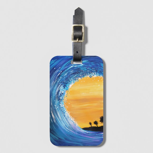 Tidal Wave Luggage Tag (Front Vertical)