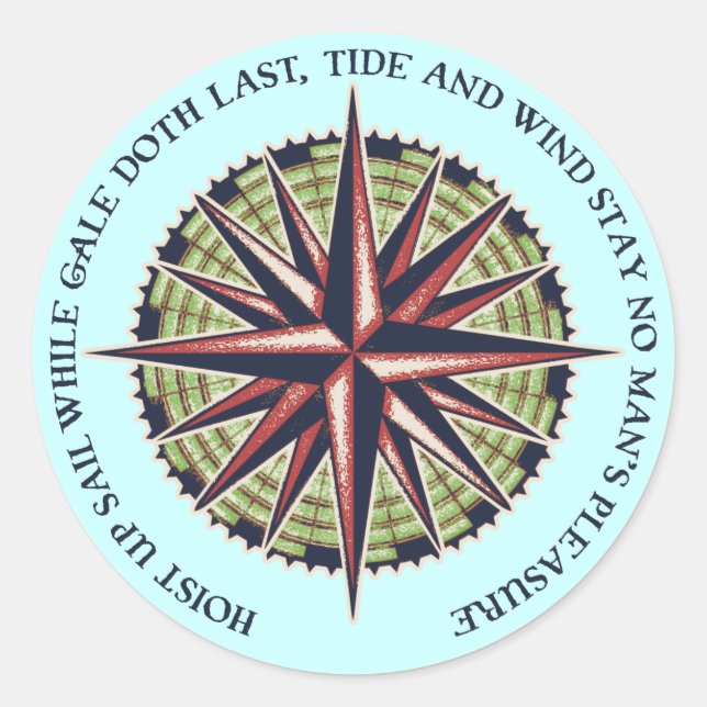 Tide and Wind Classic Round Sticker (Front)