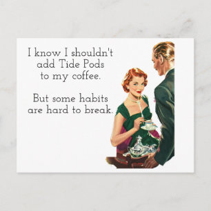 Tide Pods Coffee Lady Postcard