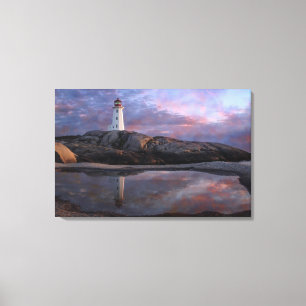 Tide Pool by Lighthouse Canvas Print