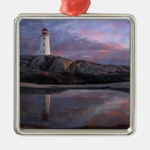 Tide Pool by Lighthouse Metal Tree Decoration