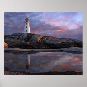 Tide Pool by Lighthouse Poster