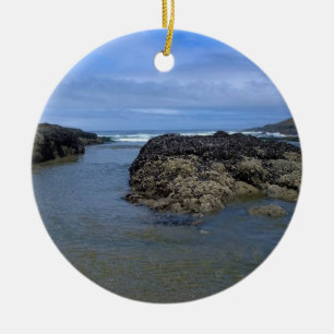 Tide Pools at Bob Creek, OR Ceramic Tree Decoration