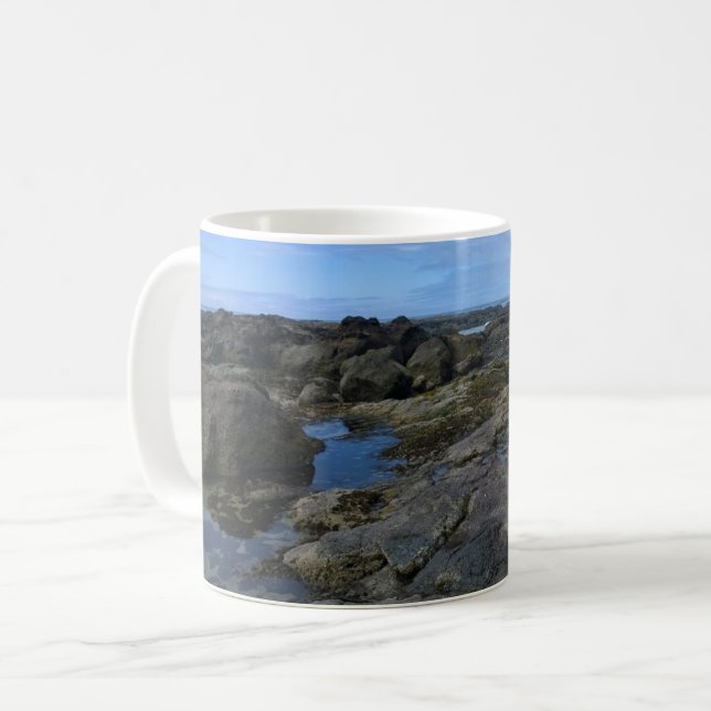 Tide Pools at Bob Creek, OR Coffee Mug (Front Left)