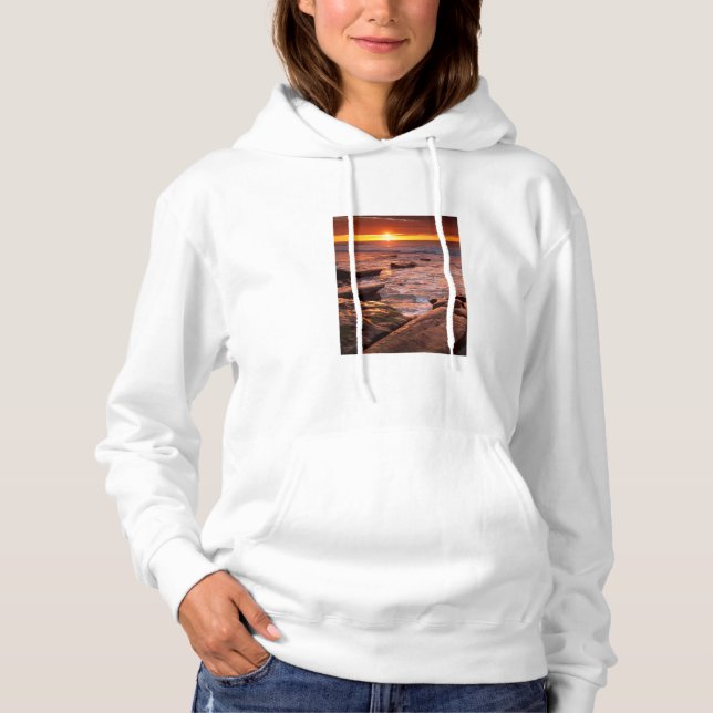Tide pools at sunset, California Hoodie (Front)
