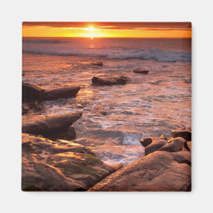 Tide pools at sunset, California Magnet