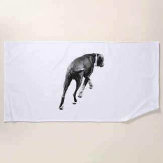 Tide Turn – Grayscale Motion Beach Towel