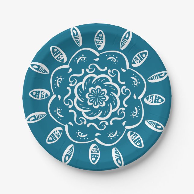 Tidepool Mandala Paper Plate (Front)