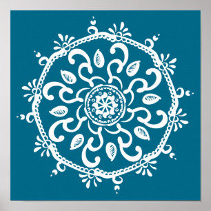 Tidepool Mandala Poster