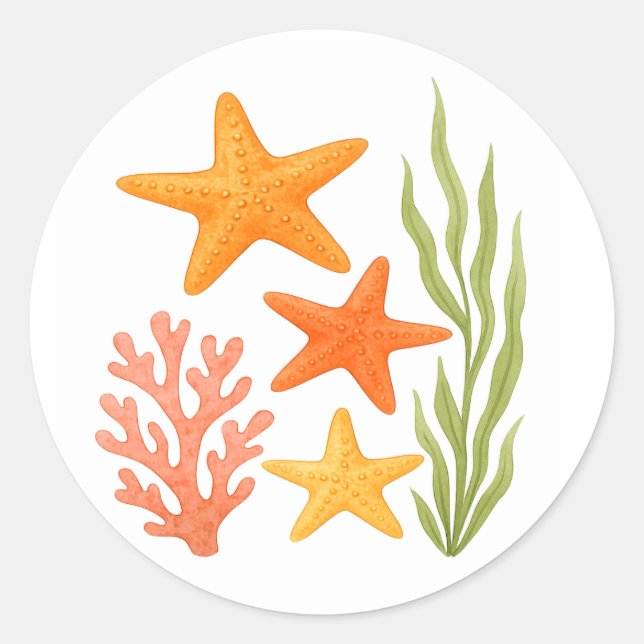 Tidepool Treasures Classic Round Sticker (Front)