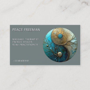 Tides of Balance   Yin Yang Design Business Card