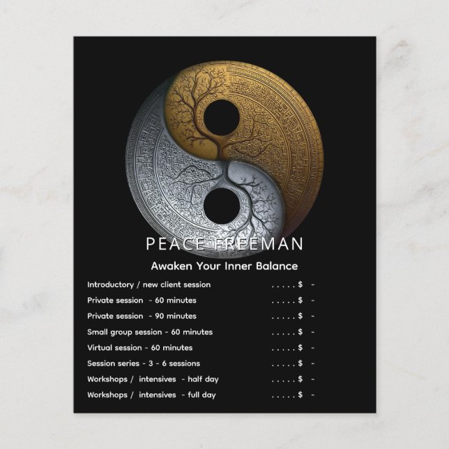 Tides of Balance | Yin Yang Design Flyer (Front)