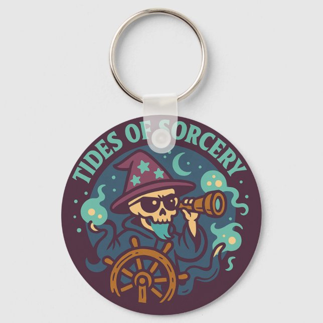 Tides Of Sorcery Magic Skull Key Ring (Front)
