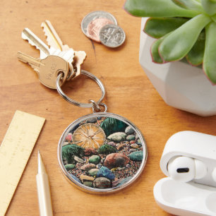 Tides Out Series Hand Painted Original Art Key Ring