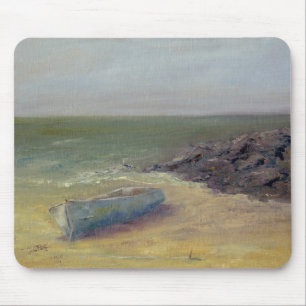 Tide's Rolling In - Boat on the Shore Mouse Pad