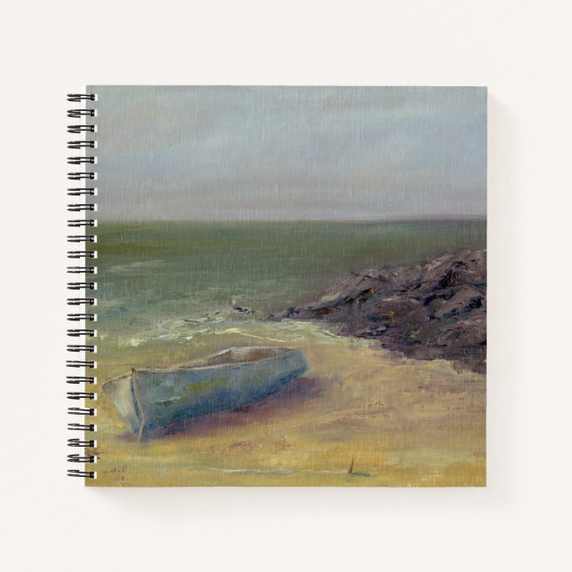 Tide's Rolling In - Boat on the Shore Notebook (Front)