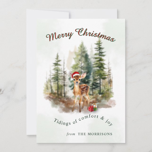 Tidings of Joy Christmas Greeting Card (Front)