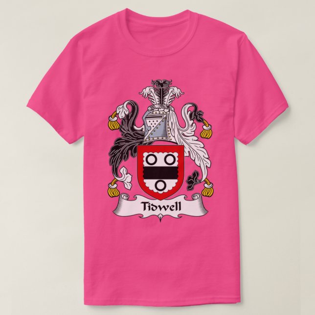 Tidwell Coat of Arms Family Crest  T-Shirt (Design Front)