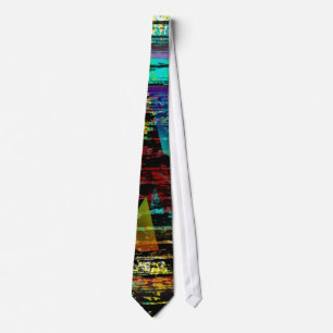 Tie, Abstract Grunge Peace Sign Tie