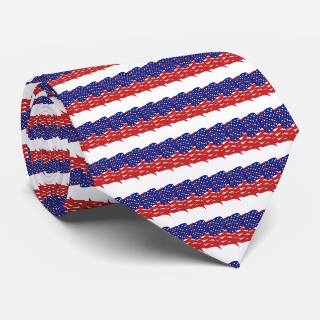 Tie-abstract /USA Flag Tie (Rolled)