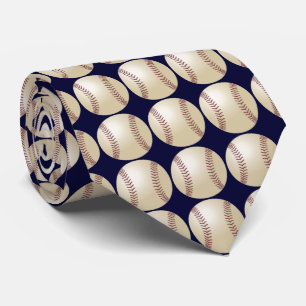 Tie, Baseball, Dark Blue Background Tie