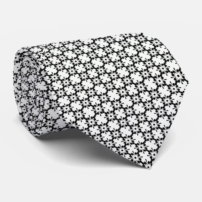 Tie/Black and White Tie (Rolled)