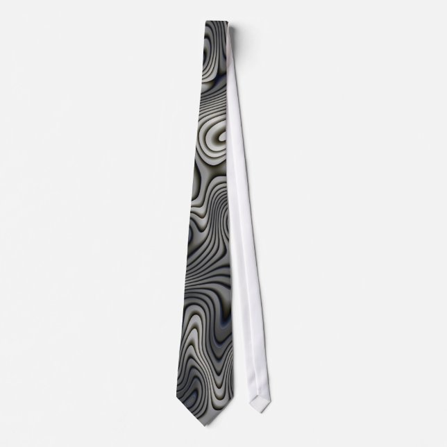 Tie Black & White Style Abstract Print B (Front)