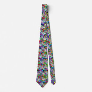 Tie decorated with grins